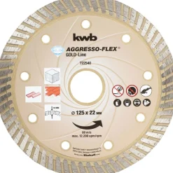 Best kwb Trennscheiben Aggreso-Flex Gold-Line Diamant Durchmesser 125 mm