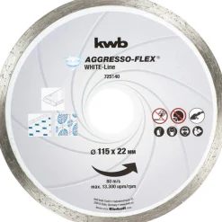 Online kwb Trennscheiben Aggreso Flex White Line Diamant Durchmesser 115 mm
