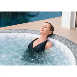New Bestway LAY-Z-SPA Whirlpool Bali 196x71cmGrau Rattan Rund