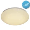 New näve LED Deckenleuchte Como D 26 cm H 8,5 cmweiss Kristalleffekt