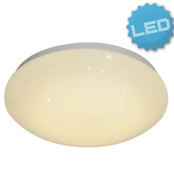 New näve LED Deckenleuchte Como D 26 cm H 8,5 cmweiss Kristalleffekt
