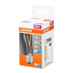 Hot Osram LED Gluehlampe E27 806lm 4.000K 60 WErsatz kaltweiss Filament klar