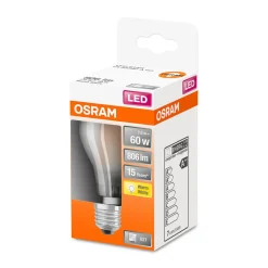 Best Osram LED Gluehlampe E27 806lm 2.700K 60WErsatz warmweiss Filament matt