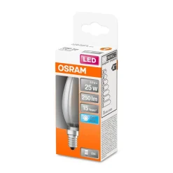 Discount Osram LED Kerze E14 250lm 4.000K25 W Ersatz kaltweiss Filament matt