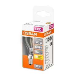 Hot Osram LED Tropfen E14 470lm 2.700K 40 WErsatz warmweiss Filament klar