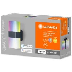 Hot Ledvance SMART+ Außenwandleuchte Cube Up Down 8 x 20,5 x 11 cm grau