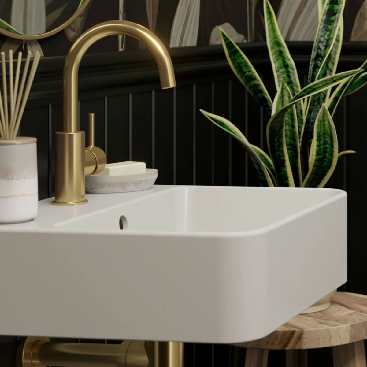Hot LENZ Waschtischarmatur Moana Easy-Clean Gold