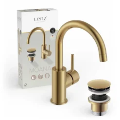 Hot LENZ Waschtischarmatur Moana Easy-Clean Gold