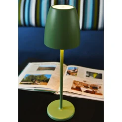 Best Lightme Akku-Tischleuchte Tavola salbeigrün