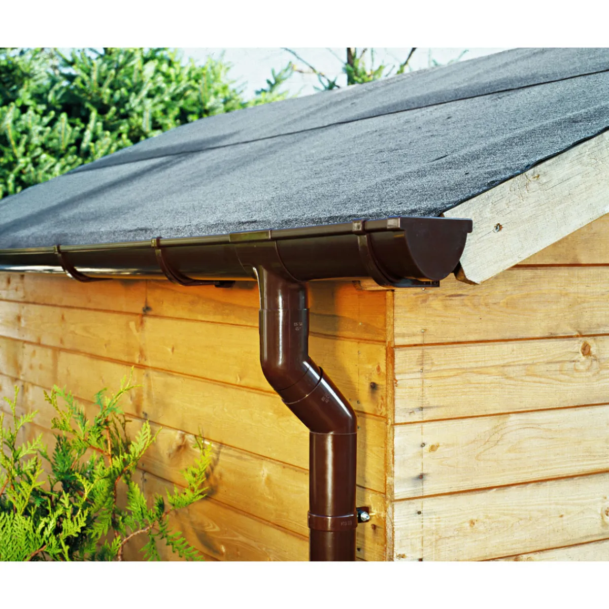 Outlet Marley Duplex-Dachrinne grau 200 cm