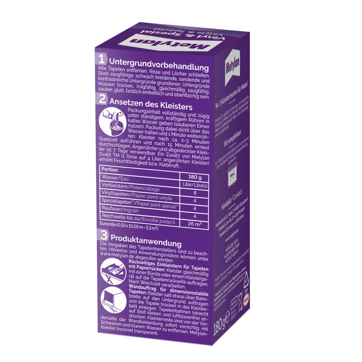Discount Metylan Tapetenkleister Vinyl & Spezial 180 g