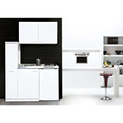 Clearance Respekta Minikueche weiss 100x60cm Pantry 100Smit Siebkorbventil