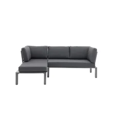 New MWH Lounge-Set Widoo, 3-teilig,Aluminium eisengrau