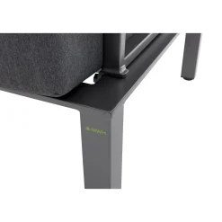 New MWH Lounge-Set Widoo, 3-teilig,Aluminium eisengrau