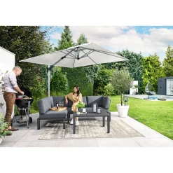 New MWH Lounge-Set Widoo, 3-teilig,Aluminium eisengrau