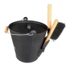 MyFireTool Ascheeimer schwarz 26,5 x 30 cm