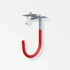 Sale MyTool Fahrradhaken 125x 90 mm verzinkt gummiert rot