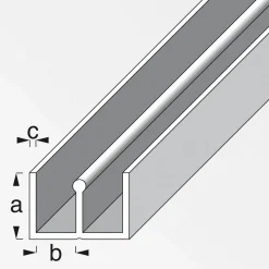 MyTool Führungsschienenprofil unten 6 x 18 x 6 mm 1mweiß