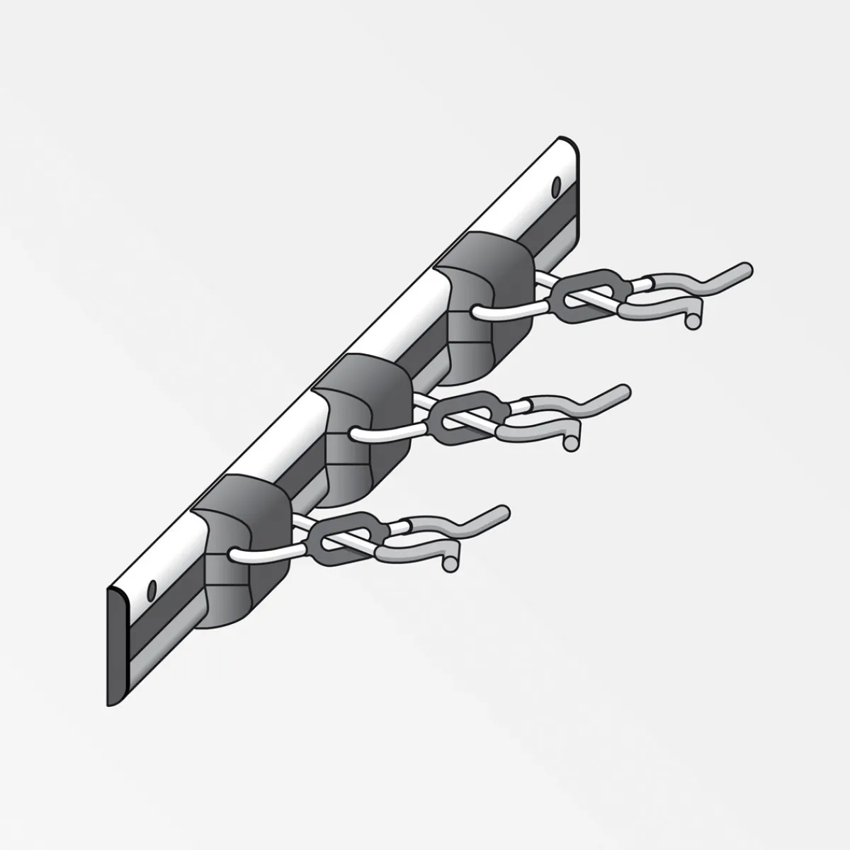 Discount MyTool Gerätehalter-Set X-Star mit Schiene schwarz-rot