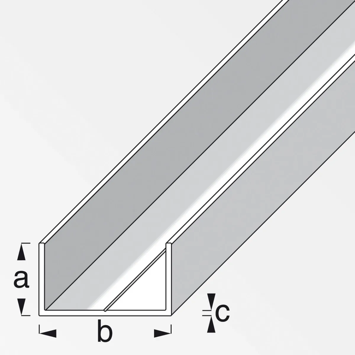Outlet MyTool U-Profil 23,5 x 43,5 mm 1m blank