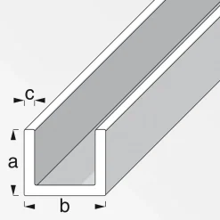 Clearance MyTool U-Profil 8 x 10,1 x 1,3 cm 2m silber