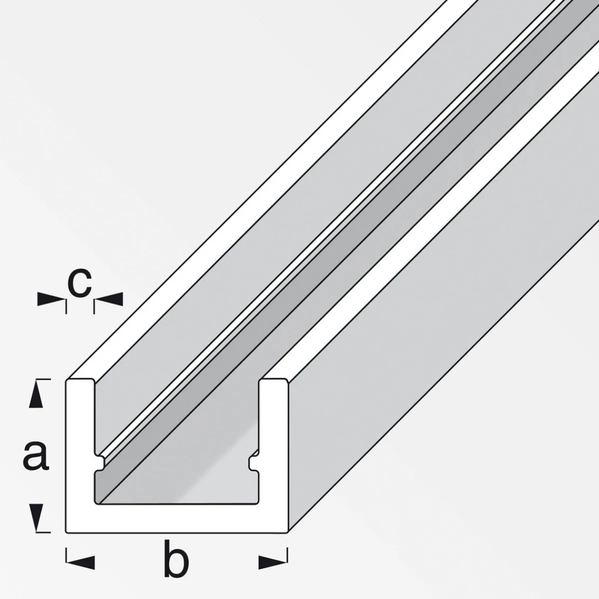 Outlet MyTool U-Profil 10 x 13,5 x 1,5 mm 1m silber