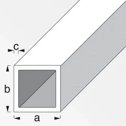 Online MyTool Vierkant-Rohr 15 x 15 x 1 mm 1m silber