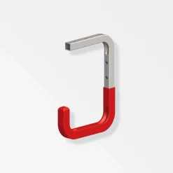Clearance MyTool Wand- und Deckenhaken 115 mm gummiert rot
