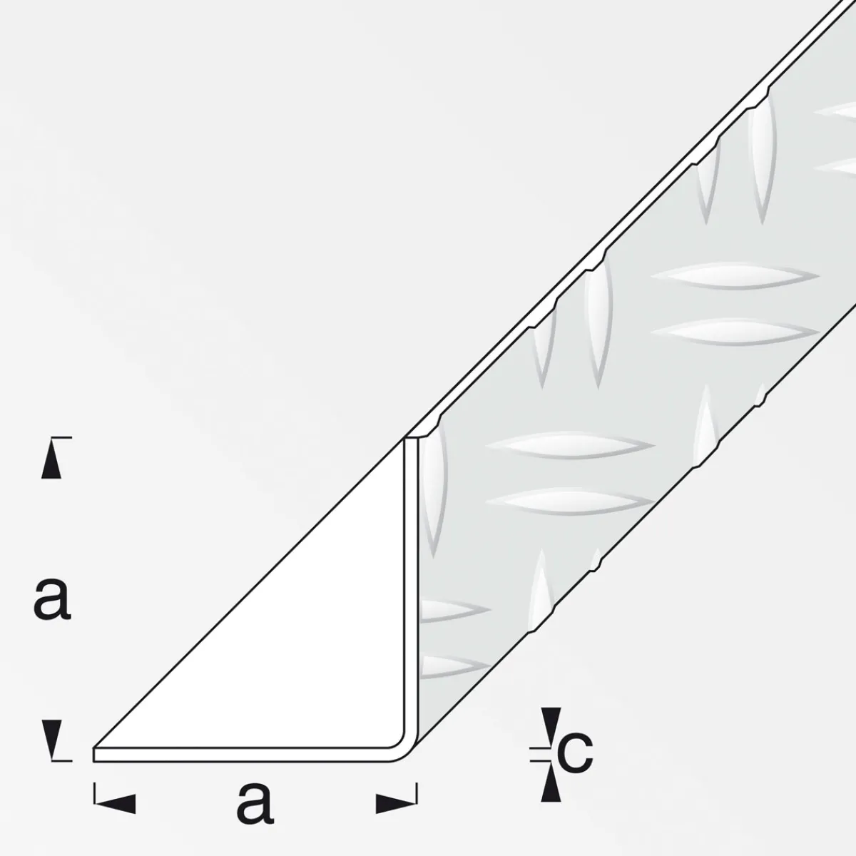 Best MyTool Winkel 23,5 mm 2,5m Riffelblech blank