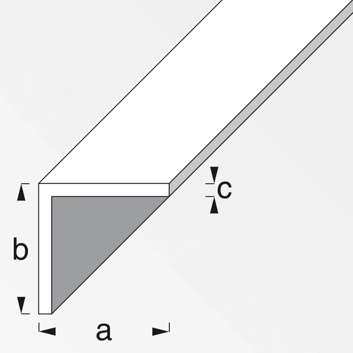 Discount MyTool Winkel 25 x 25 x 1,8 mm 1m weiß