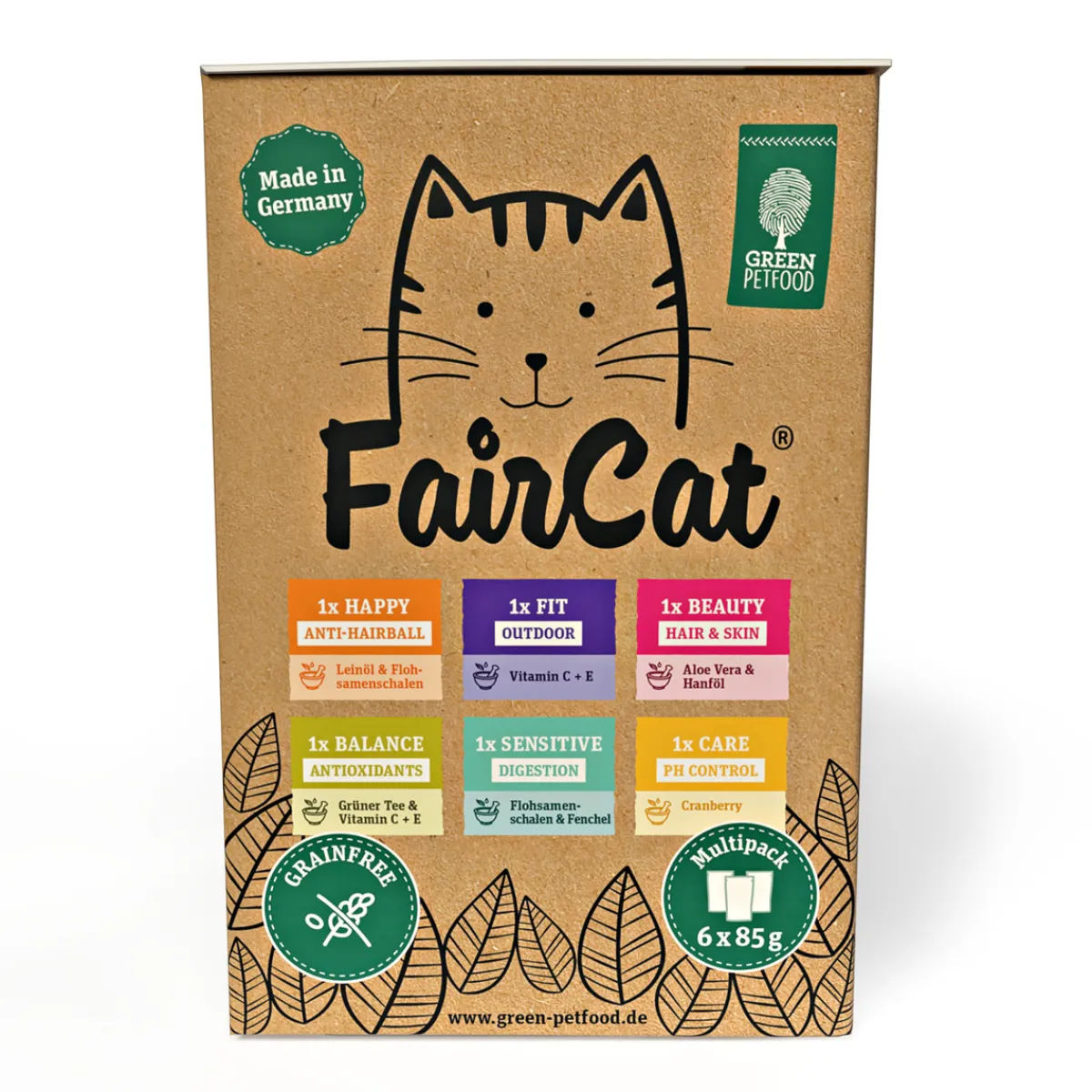 Outlet Nassfutter Multipack FairCat 6 x 85 g getreidefrei