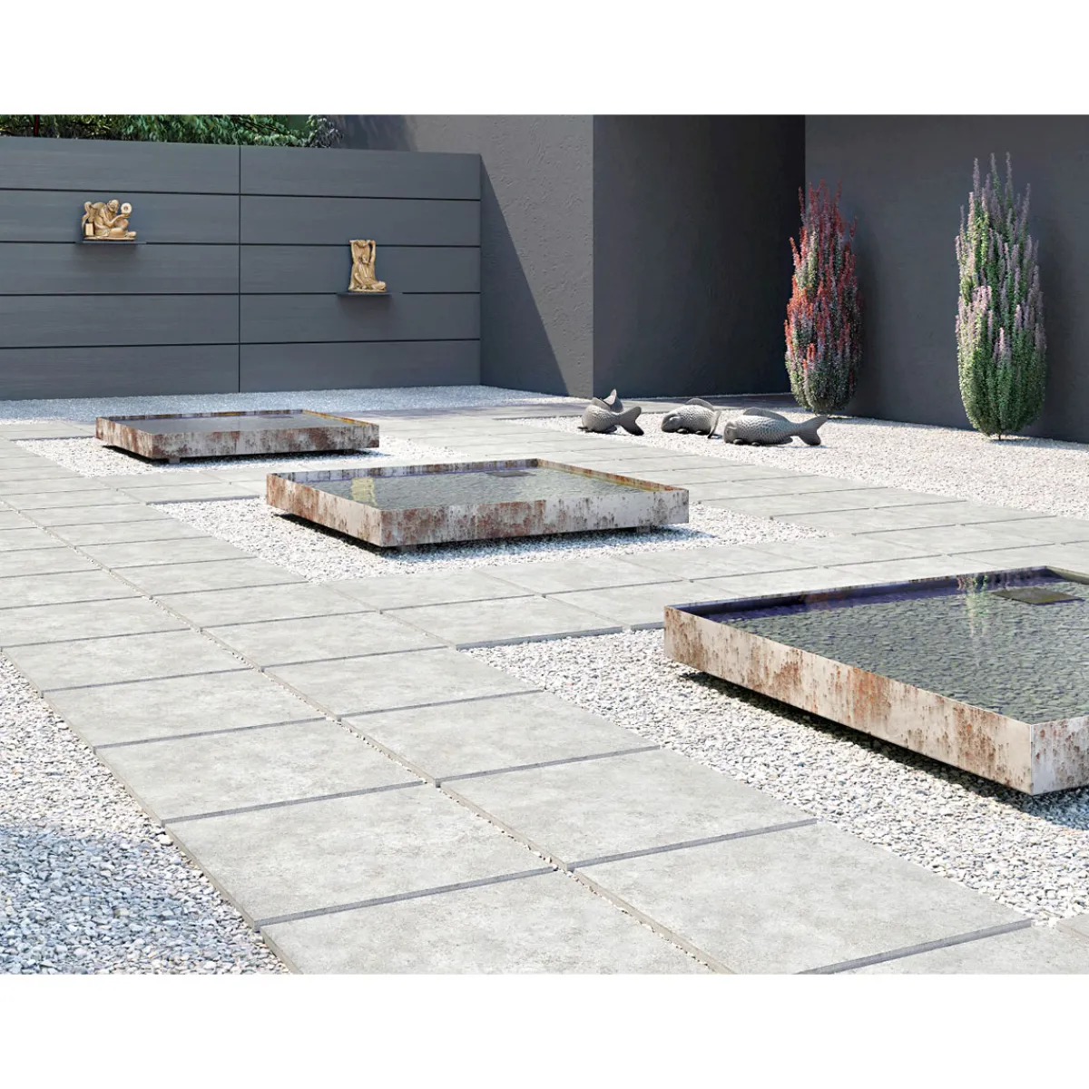 Best No.1 Tile Benet Grey ca60x60x2cm eingef.B4 R10B REK FS