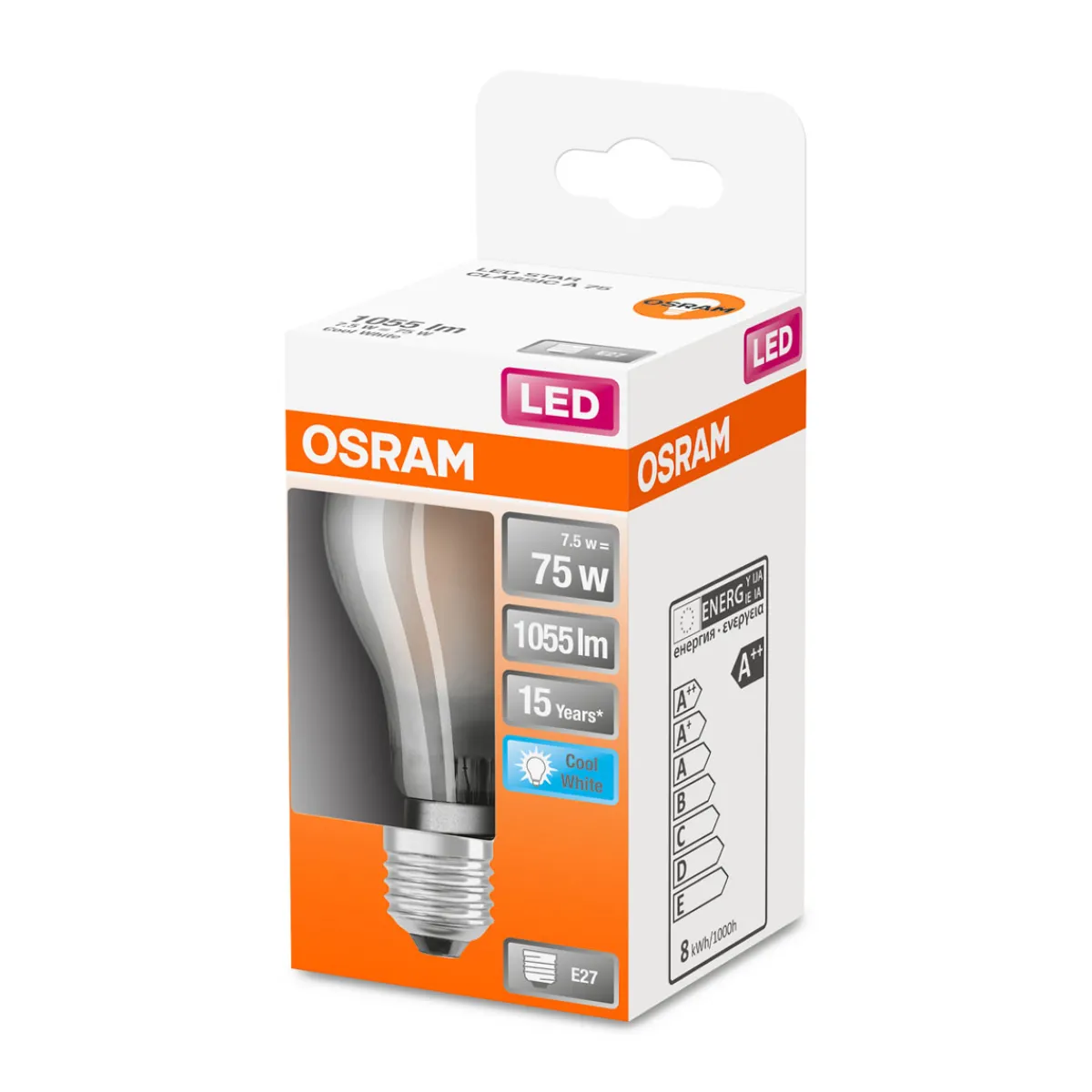 Clearance Osram LED-Glühlampe E27 W neutralweiß matt