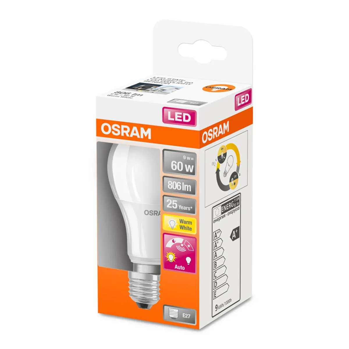 Discount Osram LED-Leuchtmittel E27 60W Lichtsensor