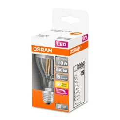 Clearance Osram LED-Leuchtmittel-Glühbirne silber E27 warmweiß dimmbar