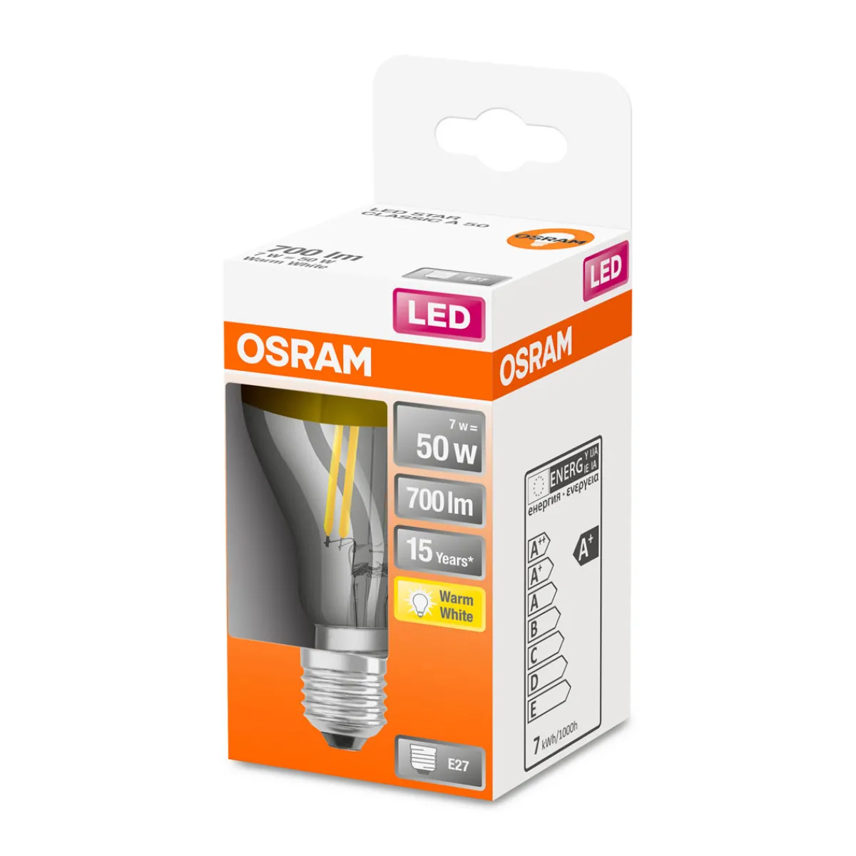 Online Osram LED-Leuchtmittel gold warmweiß E27 50W