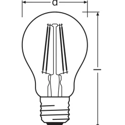 New Osram LED-Leuchtmittel-Set Base Classic A 7W klar 3 Stück
