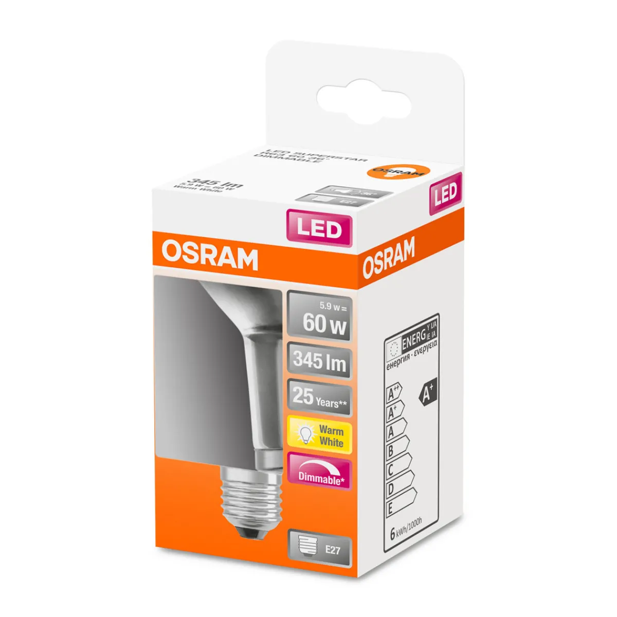 Best Osram LED-Reflektor dimmbar E27 warmweiß R63