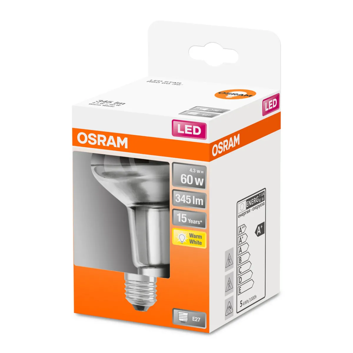 Best Osram LED-Reflektor E27 60W R80