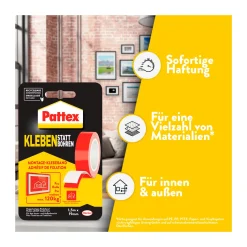 Outlet Pattex Klebeband Kleben statt Bohren 19 mm x 1,5 m