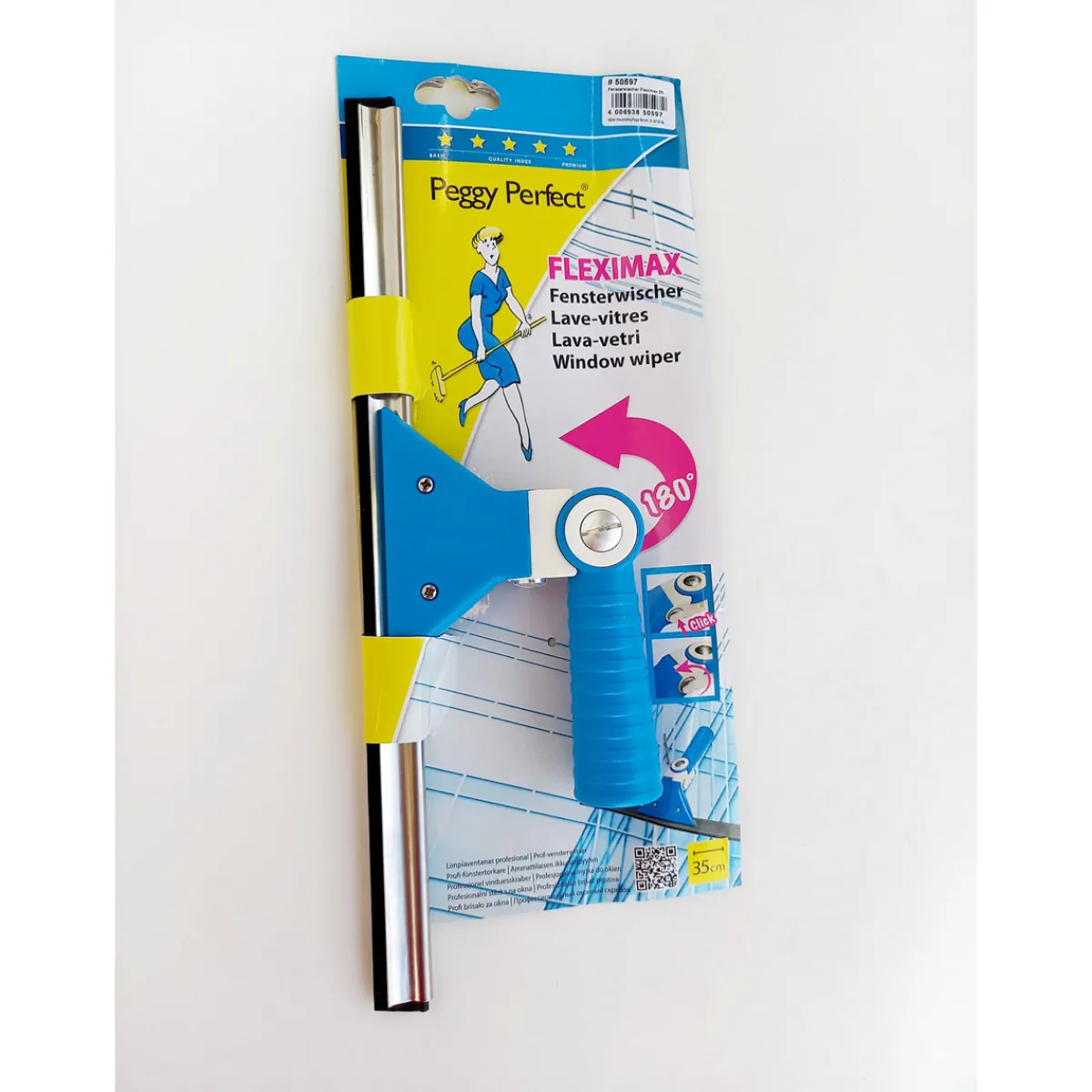 Discount Peggy-Perfect Fensterwischer Fleximax mit drehbarem Griff