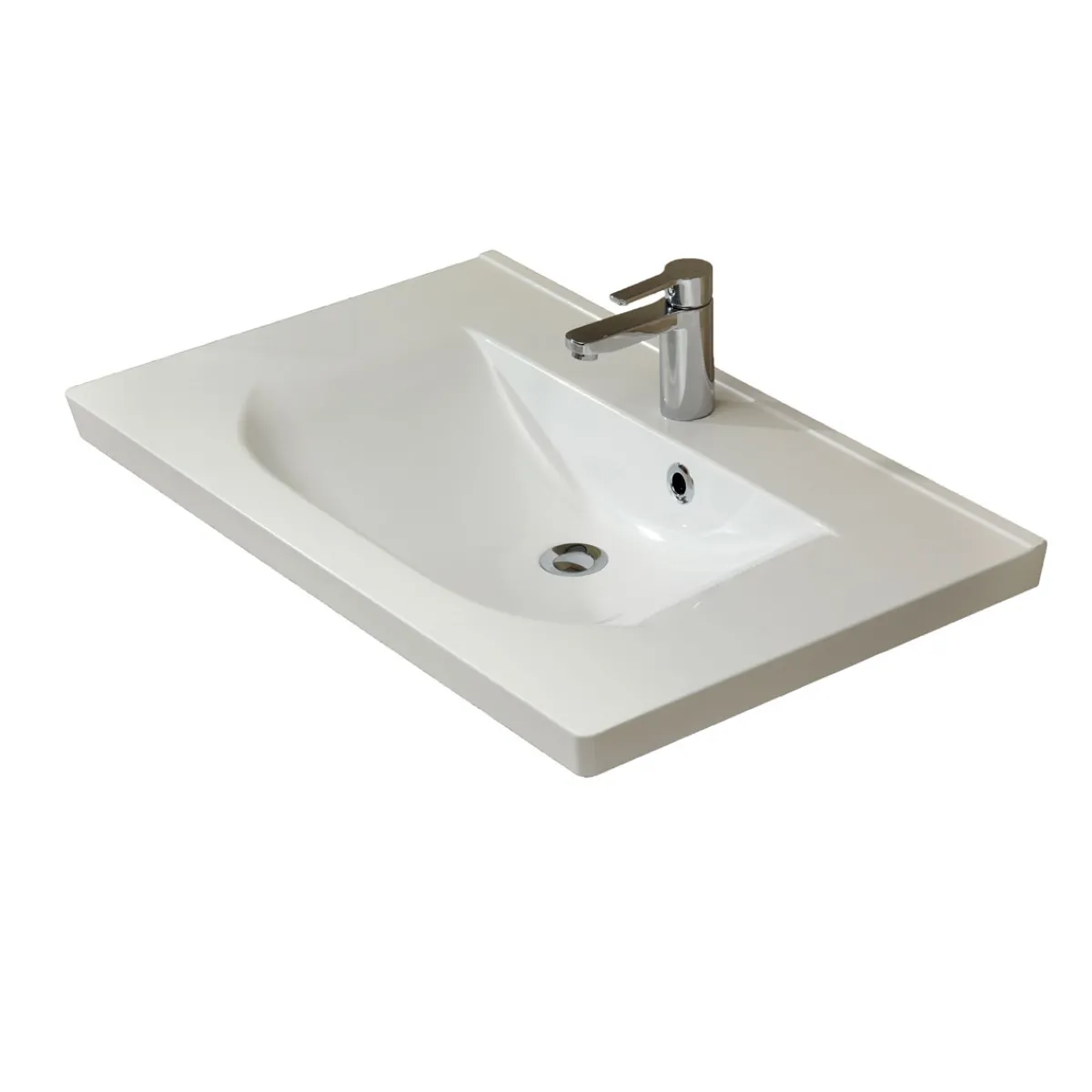 Sale Pelipal Mineralmarmor-Waschtisch Trentino weiß 51 x 80 x 3,5 cm