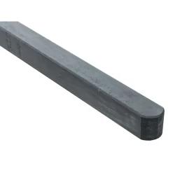 New Pfosten 9 x 9 x 100 Kiefer dunkelgrau gebeizt für Dichtzaun