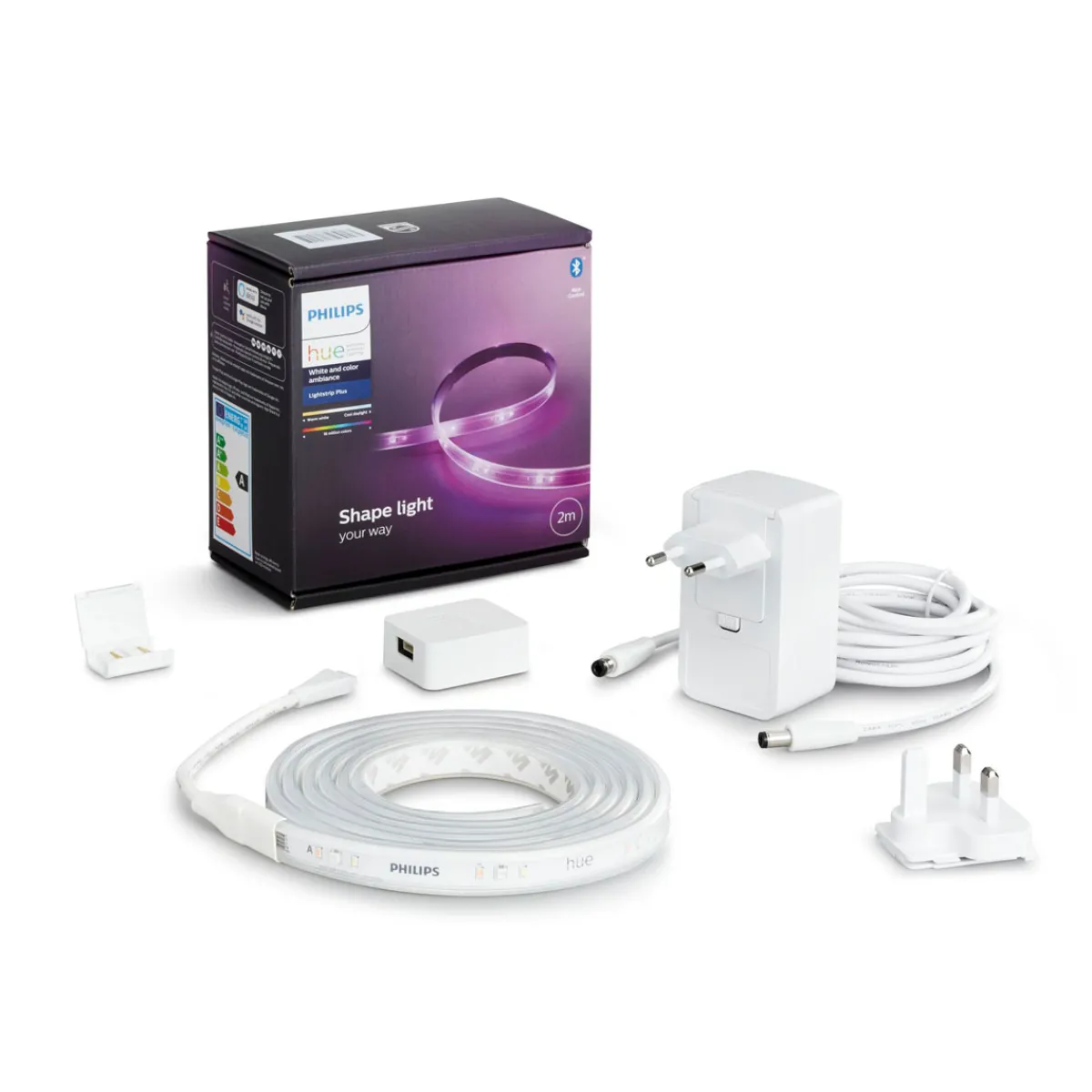 New Philips Hue LED-Lichtband Lightstrip Plus Basis 2m weiß
