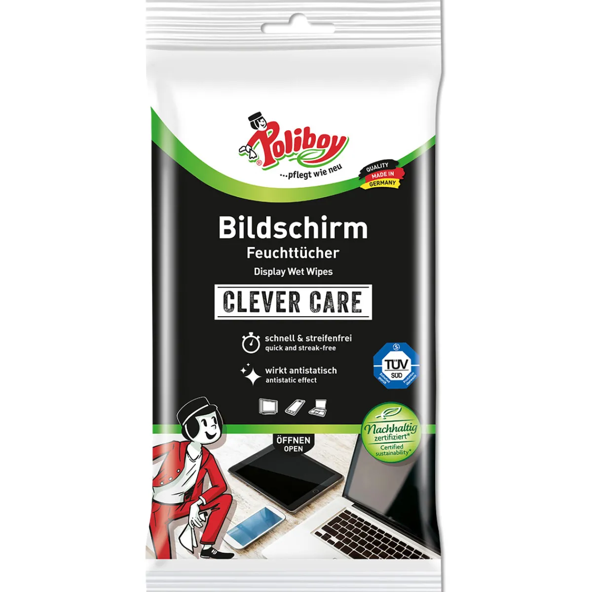 Hot Poliboy Bildschirm-Feuchttücher 30 Stück