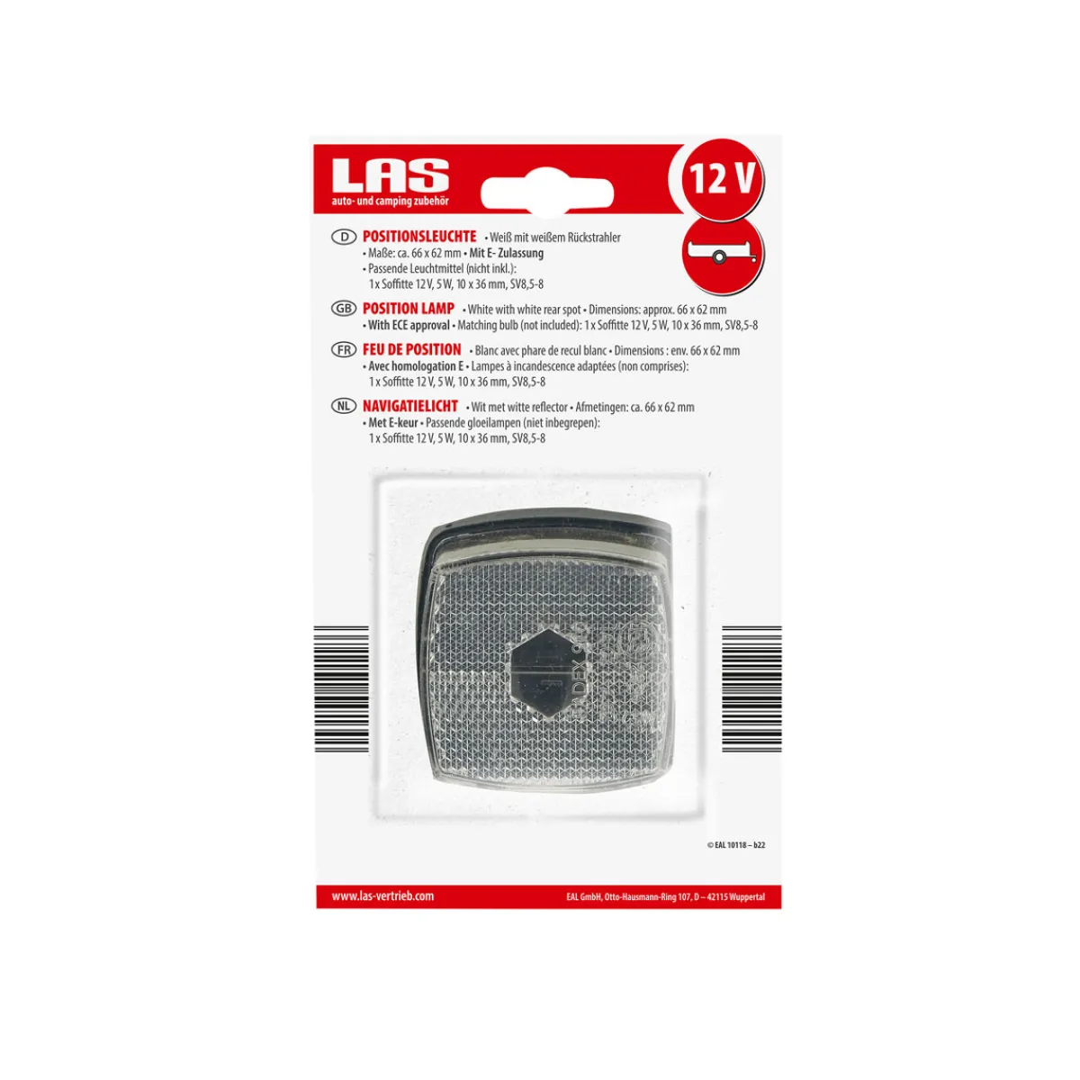 Hot Positionsleuchte weiss 66x62 mm