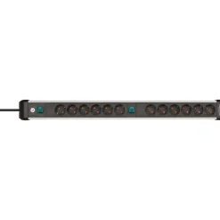 New Brennenstuhl Premium-Alu-Line 12-fach 3,0m 2x6-f.schaltbar