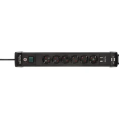 Online Brennenstuhl Premium Line 6fach mit USB schwarz 3 mH05VV-F 3G1,5