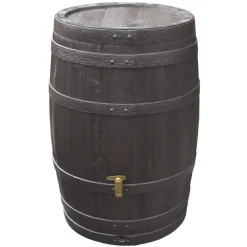 4rain Regenfass Vino mit Deckel 250 L braun