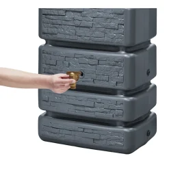 Best 4rain SLIM STONE DECOR Wandtank 350 Liter graphite grey